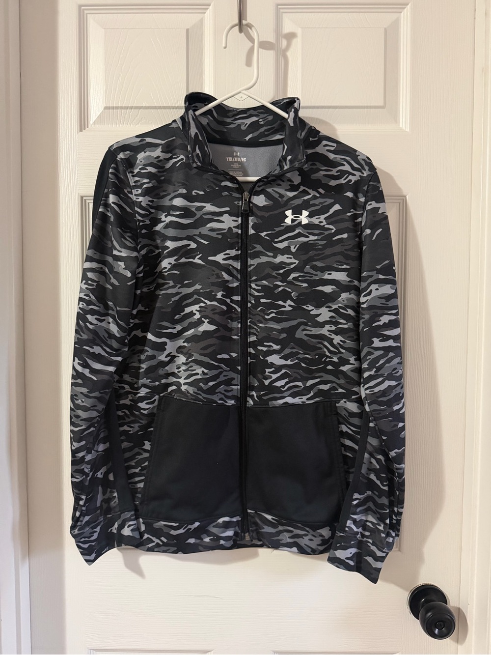 Under Armour Kids Black & Gray Camo Full-Zip Jacket